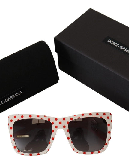 Dolce & Gabbana White Red Polka Dots Acetate DG4228 Sunglasses - Ellie Belle