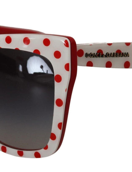 Dolce & Gabbana White Red Polka Dots Acetate DG4228 Sunglasses - Ellie Belle
