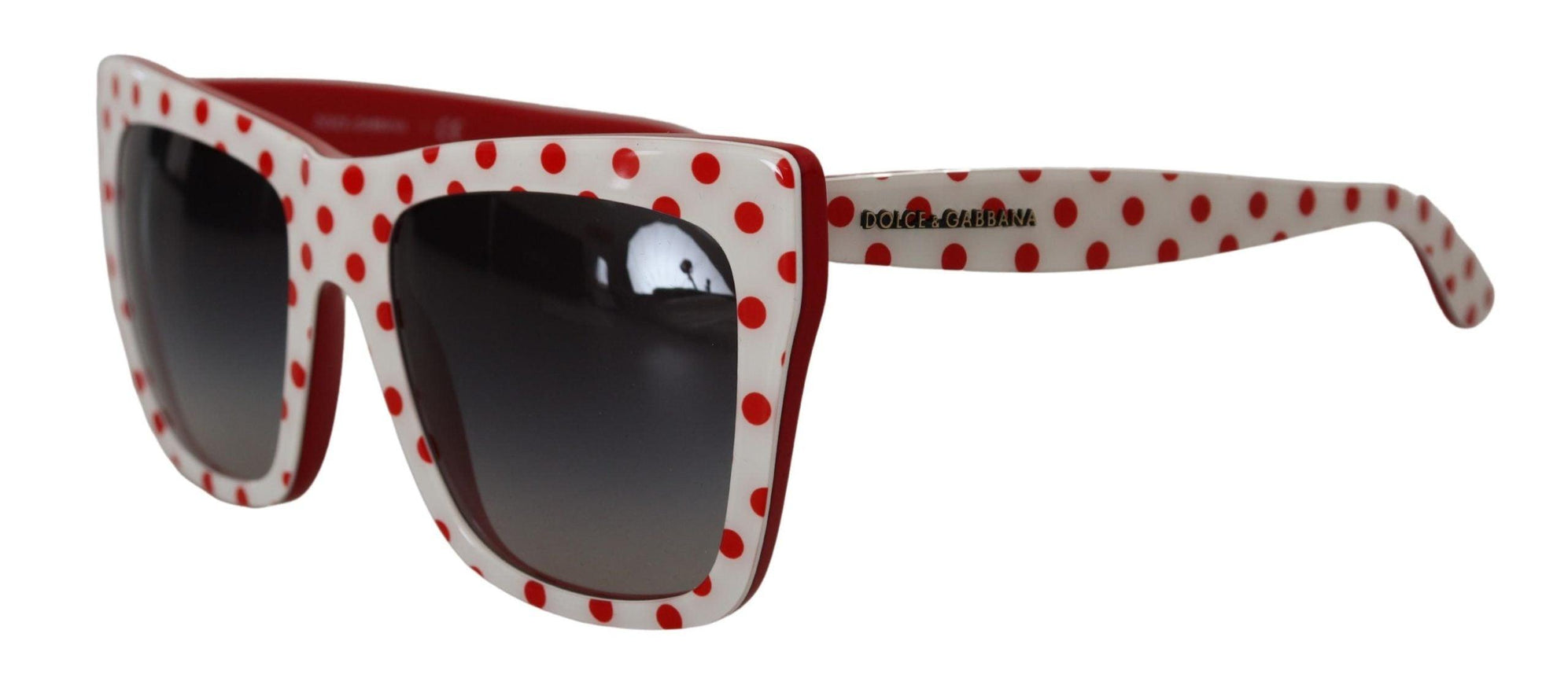 Dolce & Gabbana White Red Polka Dots Acetate DG4228 Sunglasses - Ellie Belle