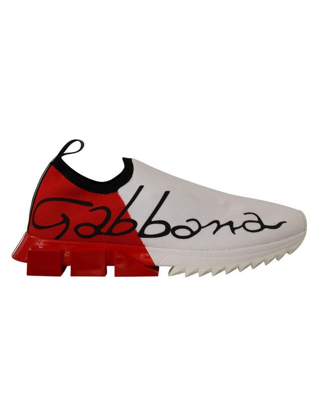 Dolce & Gabbana White Red Sorrento Sandals Sneakers - Ellie Belle