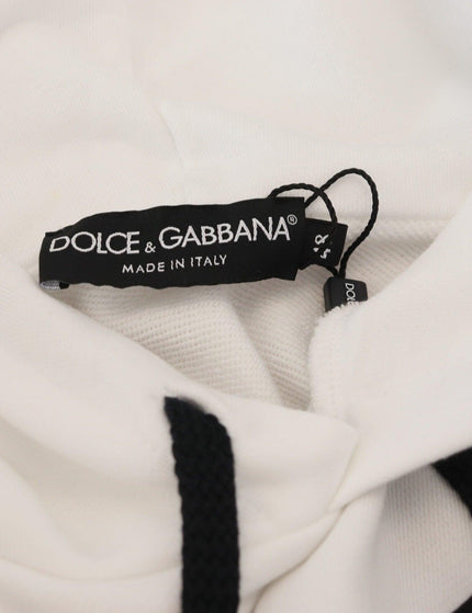 Dolce & Gabbana White Sacred Heart Hooded Sweatshirt Sweater - Ellie Belle