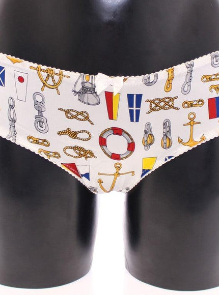 Dolce & Gabbana White Sailor Bra Panty Stretch Underwear - Ellie Belle