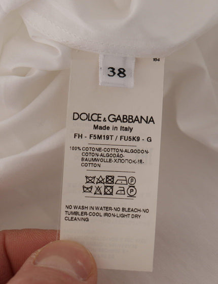 Dolce & Gabbana White Sleeveless Tuxedo Formal Blouse Top - Ellie Belle