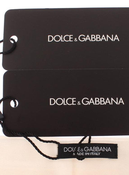 Dolce & Gabbana White Smoking Belt Silk Cummerbund - Ellie Belle