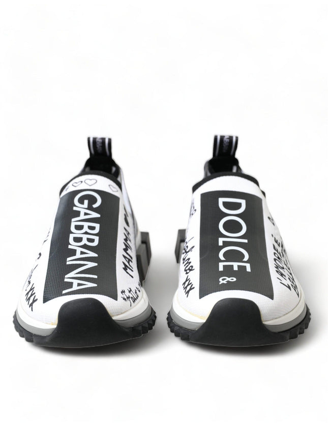 Dolce & Gabbana White Sorrento Slip On Low Top Sneakers Women Shoes - Ellie Belle