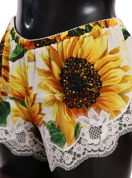 Dolce & Gabbana White Sunflower Lace Lingerie Underwear - Ellie Belle