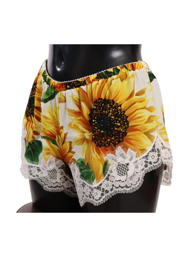 Dolce & Gabbana White Sunflower Lace Lingerie Underwear - Ellie Belle
