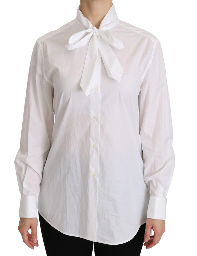 Dolce & Gabbana White Turtle Neck Long Sleeve Polo Shirt - Ellie Belle