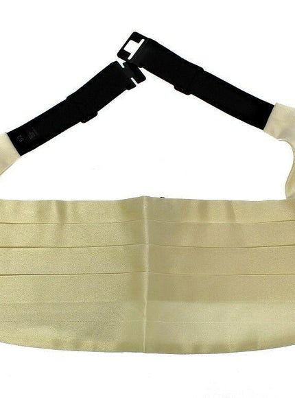 Dolce & Gabbana White Waist Silk Cummerbund Belt