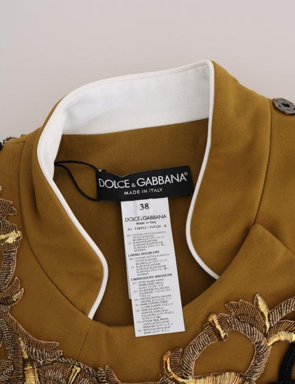Dolce & Gabbana Yellow Crystal Cross Vest Jacket