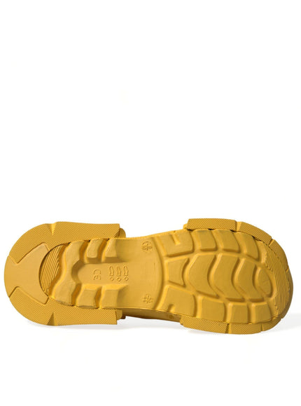 Dolce & Gabbana Yellow Green Rubber Clogs Men Slippers Men Shoes - Ellie Belle