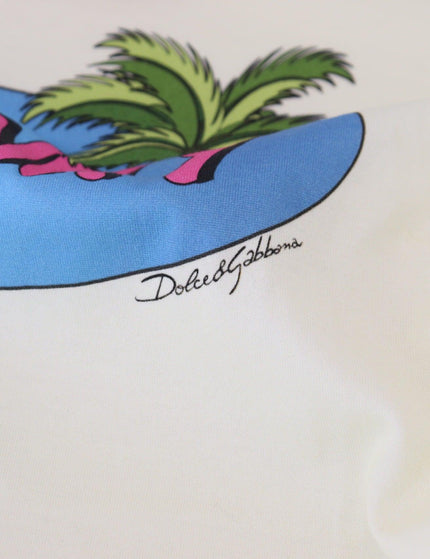 Dolce & Gabbana Yellow Havanity Round Neck Tee Cotton T-shirt - Ellie Belle