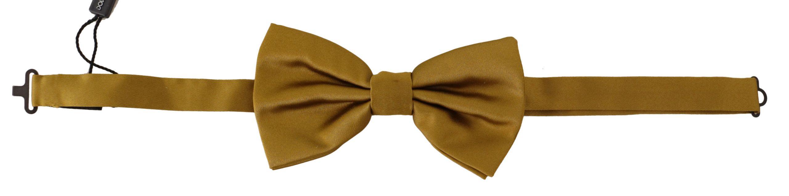 Dolce & Gabbana Yellow Mustard 100% Silk Butterfly Papillon Bow Tie - Ellie Belle