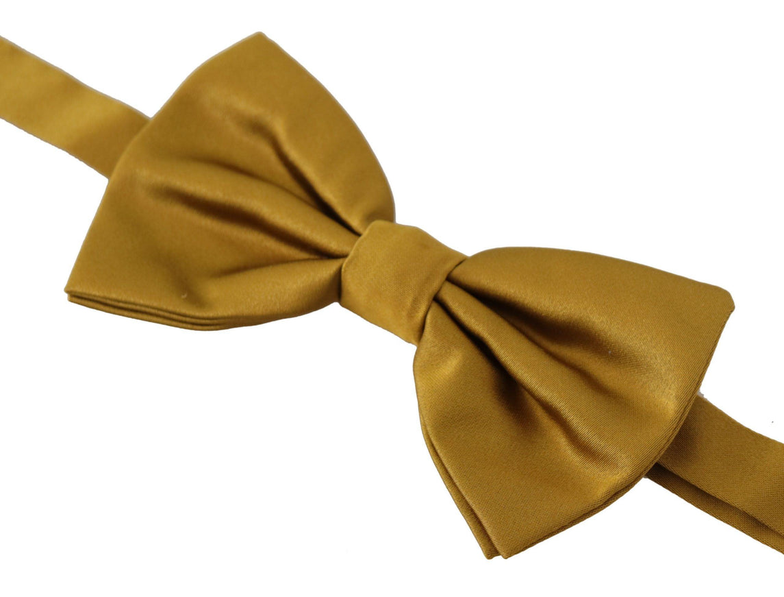 Dolce & Gabbana Yellow Mustard 100% Silk Butterfly Papillon Bow Tie - Ellie Belle