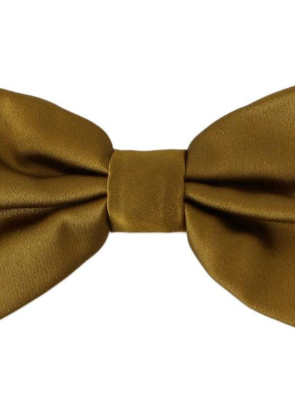 Dolce & Gabbana Yellow Mustard 100% Silk Butterfly Papillon Men Bow Tie