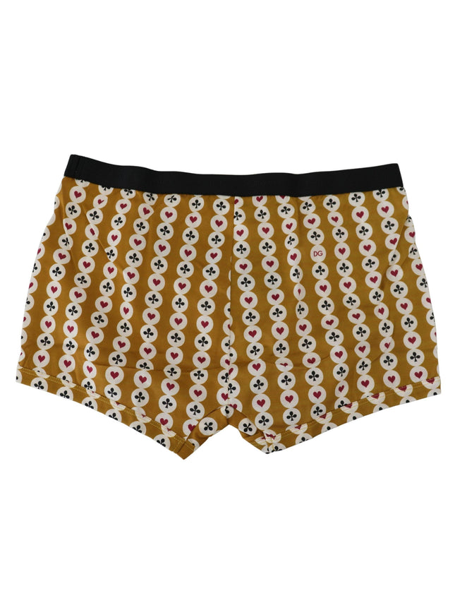 Dolce & Gabbana Yellow Printed Cotton Regular Boxer Underwear - Ellie Belle