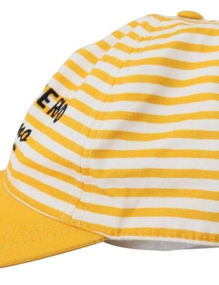 Dolce & Gabbana Yellow White Stripes Portocervo Baseball Hat - Ellie Belle