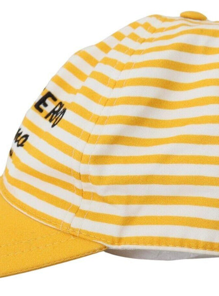 Dolce & Gabbana Yellow White Stripes Portocervo Baseball Hat - Ellie Belle