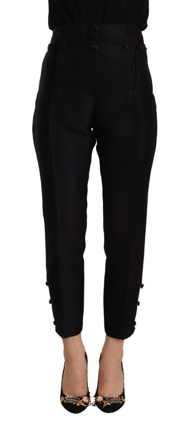 Dsquared² Black Wool High Waist Skinny Women Pants - Ellie Belle