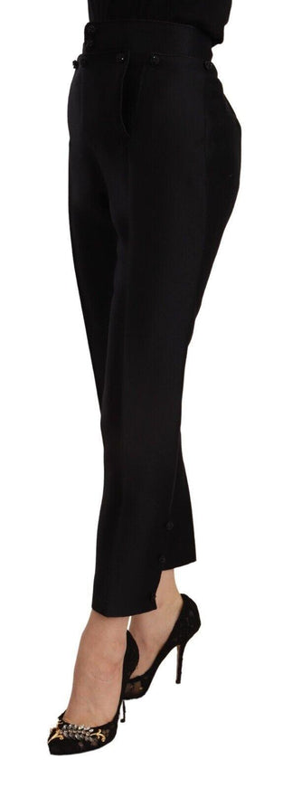 Dsquared² Black Wool High Waist Skinny Women Pants - Ellie Belle