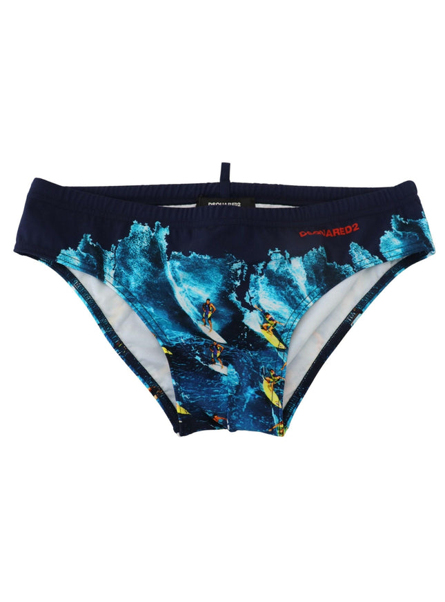 Dsquared² Multicolor Graphic Print Men Swim Brief Swimwear - Ellie Belle