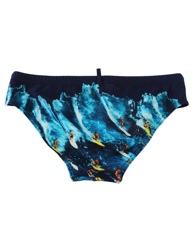 Dsquared² Multicolor Graphic Print Men Swim Brief Swimwear - Ellie Belle