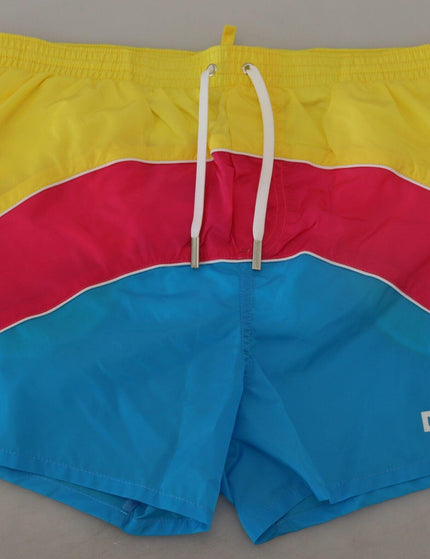 Dsquared² Multicolor Logo Print Men Beachwear Shorts Swimwear - Ellie Belle