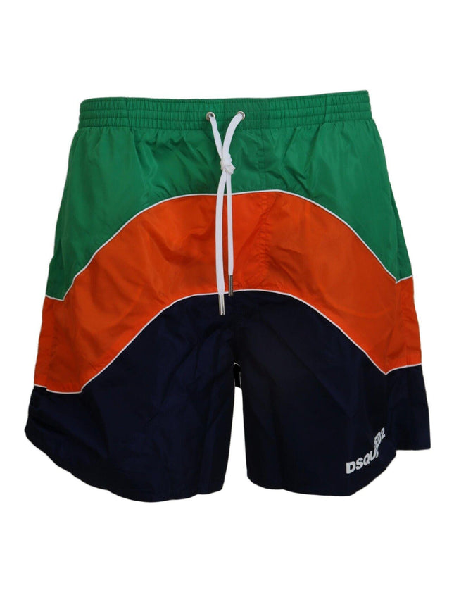 Dsquared² Multicolor Logo Print Men Beachwear Swimwear Short - Ellie Belle