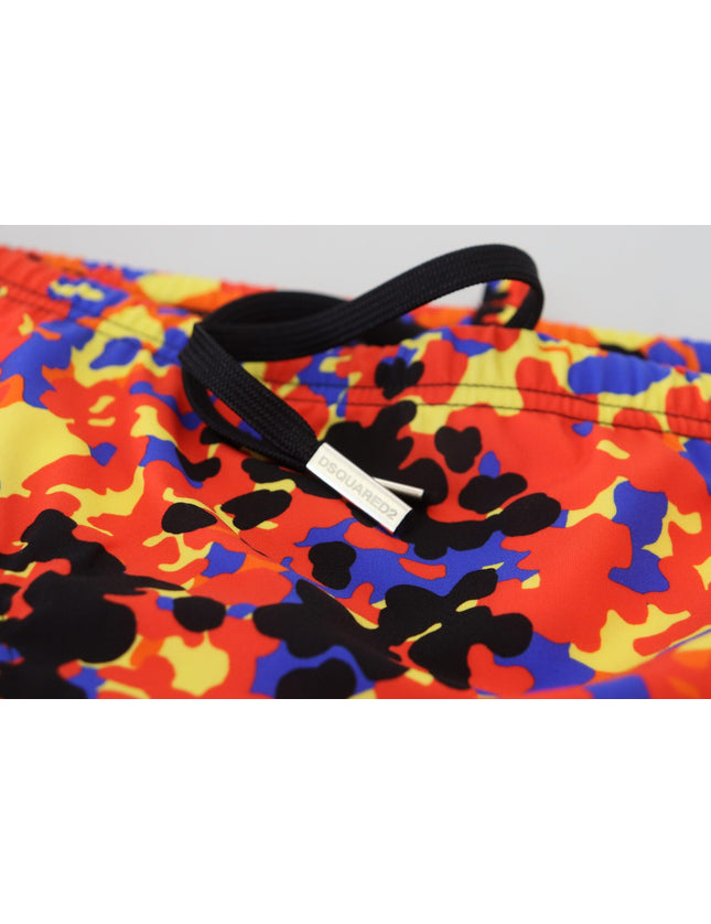 Dsquared² Multicolor Logo Printed Men Swim Brief Swimwear - Ellie Belle