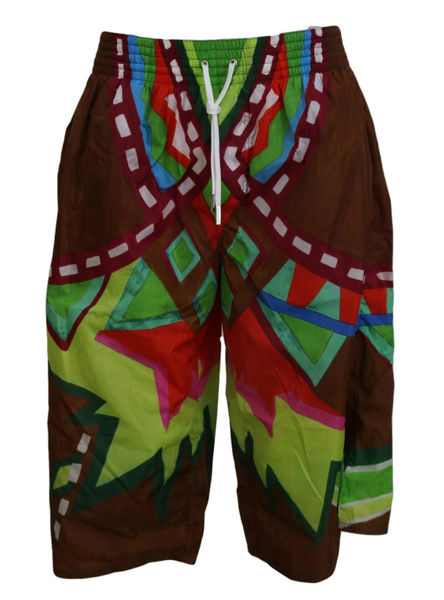 Dsquared² Multicolor Printed Men Beachwear Shorts Swimwear - Ellie Belle