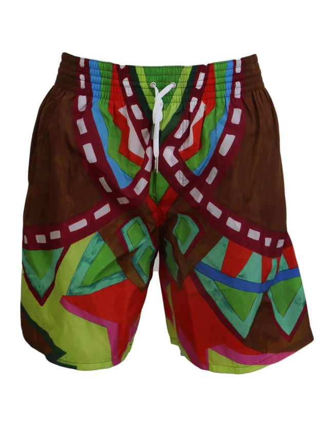 Dsquared² Multicolor Printed Men Beachwear Swimwear Short - Ellie Belle
