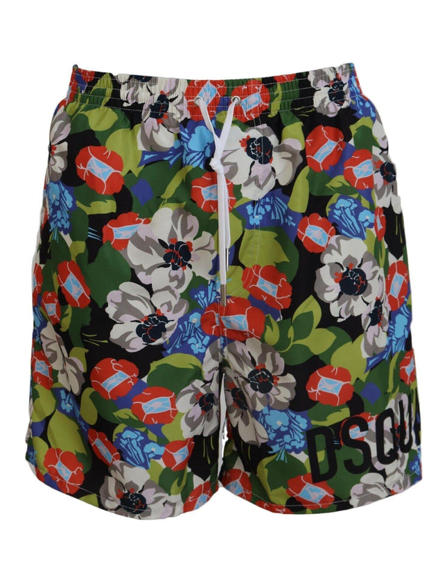Dsquared² Over Floral Print Mens Beachwear Swimwear Short - Ellie Belle