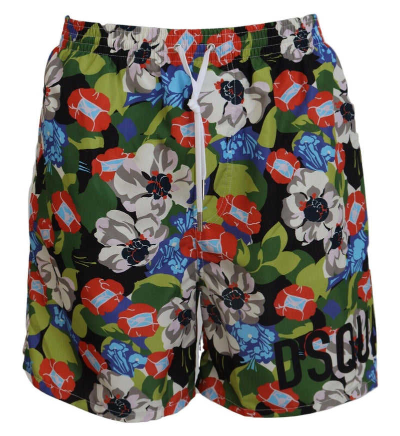 Dsquared² Over Floral Print Mens Beachwear Swimwear Short - Ellie Belle