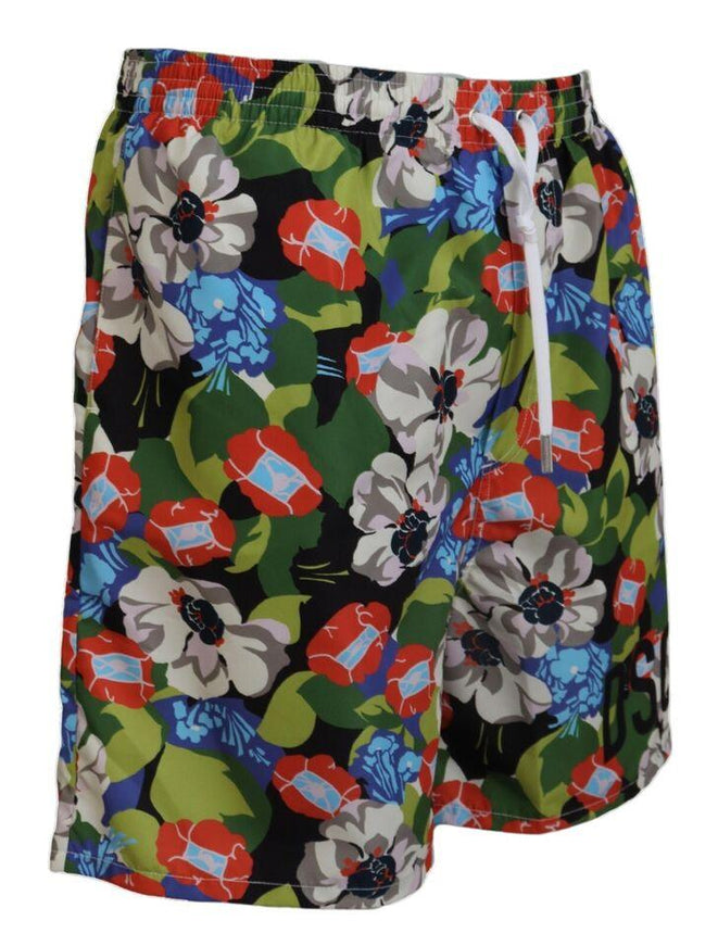 Dsquared² Over Floral Print Mens Beachwear Swimwear Short - Ellie Belle