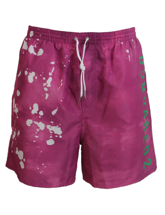 Dsquared² Pink Tie Dye Logo Men Beachwear Shorts Swimwear - Ellie Belle