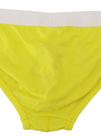 Dsquared² Yellow White Logo Modal Stretch Men Brief Underwear - Ellie Belle