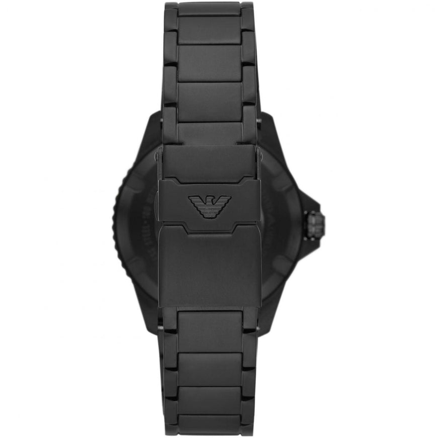 Emporio Armani Black Steel Quartz Watch - Ellie Belle