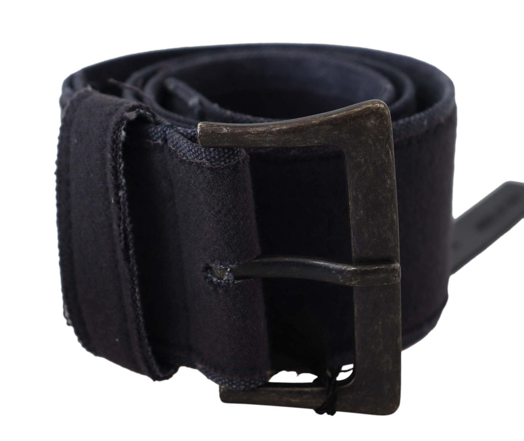 Ermanno Scervino Black Leather Wide Buckle Waist Luxury Belt - Ellie Belle