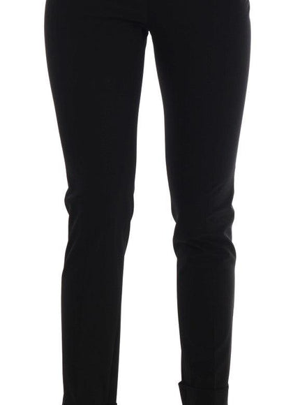 Ermanno Scervino Black Stretch Leggings Pants - Ellie Belle