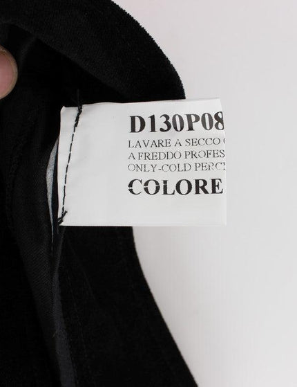 Ermanno Scervino Black Velvet Cotton Capri Bootcut Pants