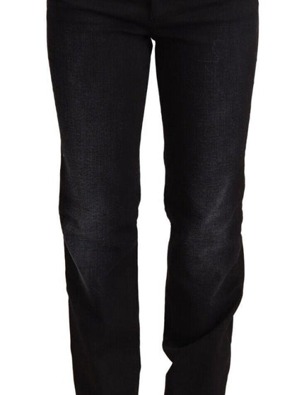Ermanno Scervino Black Washed Straight Denim Trouser Cotton Jeans - Ellie Belle