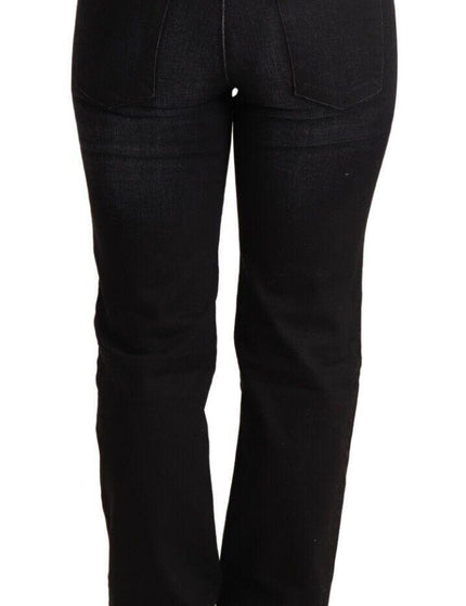Ermanno Scervino Black Washed Straight Denim Trouser Cotton Jeans - Ellie Belle