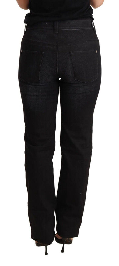 Ermanno Scervino Black Washed Straight Denim Trouser Cotton Jeans - Ellie Belle