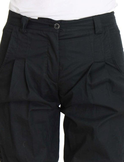 Ermanno Scervino Blue Cotton 3/4 Length Pants