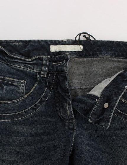 Ermanno Scervino Blue Cotton Blend Slim Fit Jeans