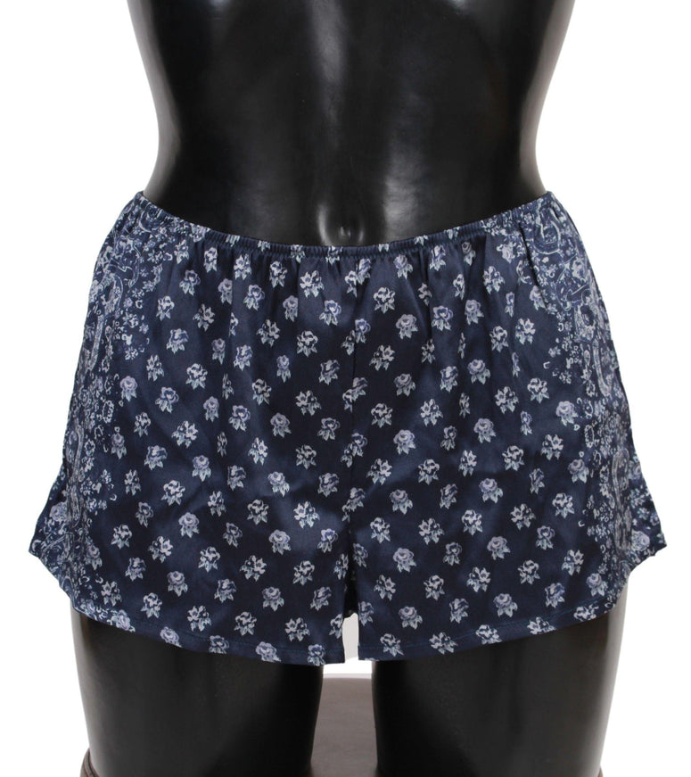 Ermanno Scervino Blue Lingerie Shorts Silk Stretch Underwear