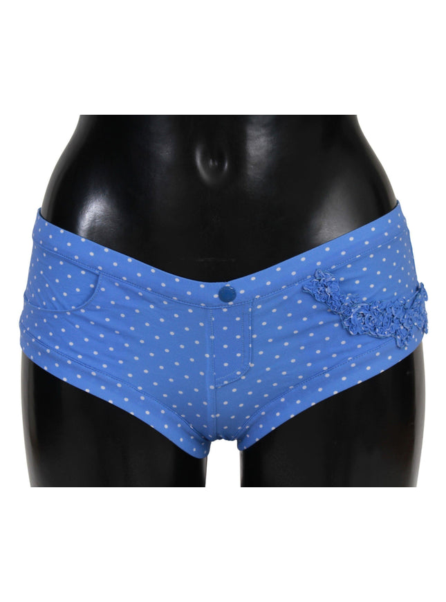Ermanno Scervino Blue Shorts Beachwear Bikini Bottoms Swimsuit - Ellie Belle