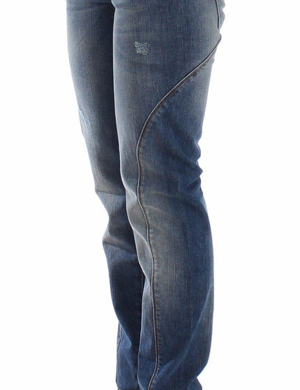 Ermanno Scervino Blue Slim Jeans Denim Pants Straight Stretch