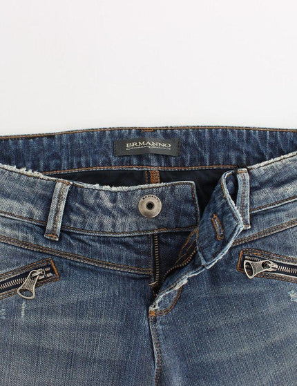 Ermanno Scervino Blue Slim Jeans Denim Pants Straight Stretch