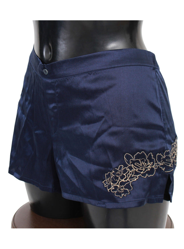 Ermanno Scervino Cotton Blue Lingerie Shorts Underwear - Ellie Belle